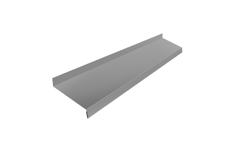 Отлив простой 150 0,45 PE с пленкой RAL 9006 бело-алюминиевый (2м)