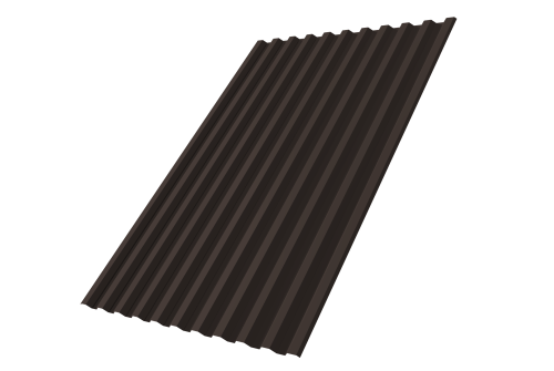 Профнастил С21R 0,5 Satin Мatt RR 32 темно-коричневый