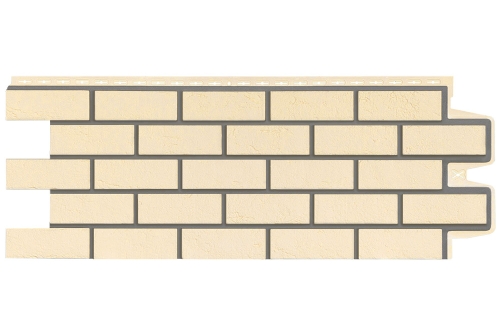 Фасадная панель GL Состаренный кирпич Design бежевый со швом RAL 7006