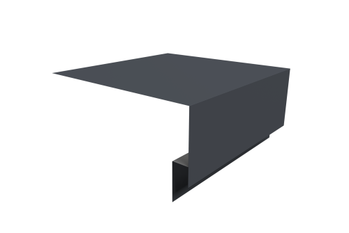 Планка околооконная сложная Экобрус Grand Line 200х75х25 0,45 PE с пленкой RAL 7024 мокрый асфальт (2м)