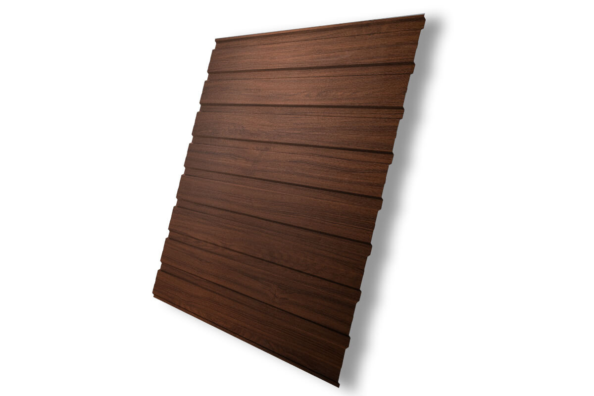 Профнастил С10В 0,45 Print Elite Choco Wood TwinColor