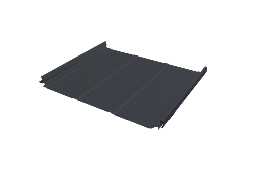 Кликфальц Pro Line Grand Line 0,45 PE с пленкой на замках RAL 7024 мокрый асфальт