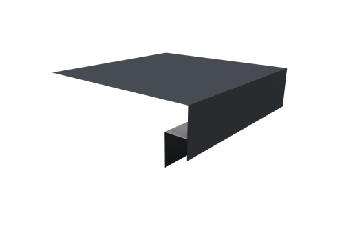 Планка околооконная сложная Экобрус Grand Line 250х50х25 0,45 PE с пленкой RAL 7024 мокрый асфальт (3м)