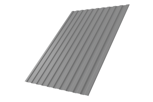 Профнастил С8А 0,45 PE RAL 9006 бело-алюминиевый