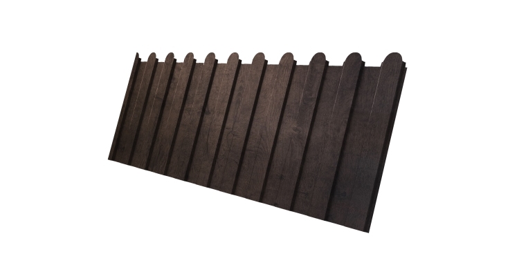 Профнастил С8А фигурный 0,45 Print Premium Antique Wood TwinColor