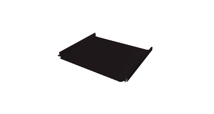 Кликфальц Pro Gofr Grand Line 0,45 PE с пленкой на замках RAL 9005 черный