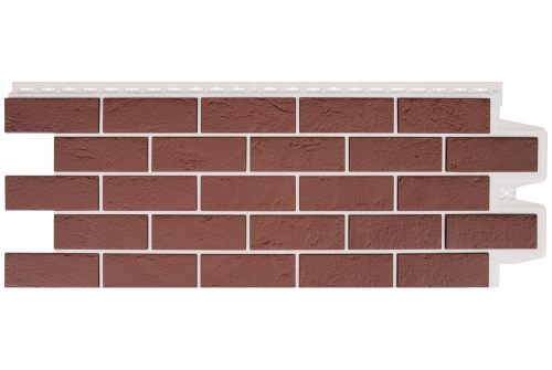 Фасадная панель GL Состаренный кирпич Design Plus корица с белым швом