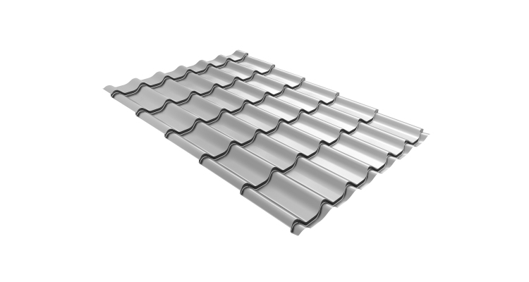 Металлочерепица классик Grand Line 0,45 PE RAL 9003 сигнальный белый