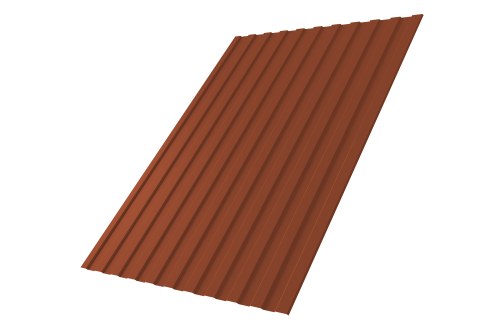 Профнастил С8A 0,5 Satin Matt TX RAL 8004 терракота