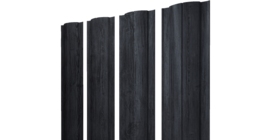 Штакетник Круглый с прямым резом 0,45 Print Premium Grey Wood TwinColor