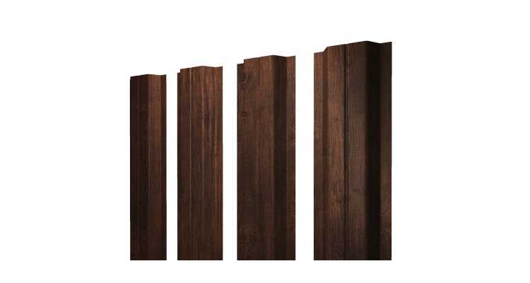 Штакетник П-образный A с прямым резом 0,45 Print-Double Premium Cherry Wood Dark F