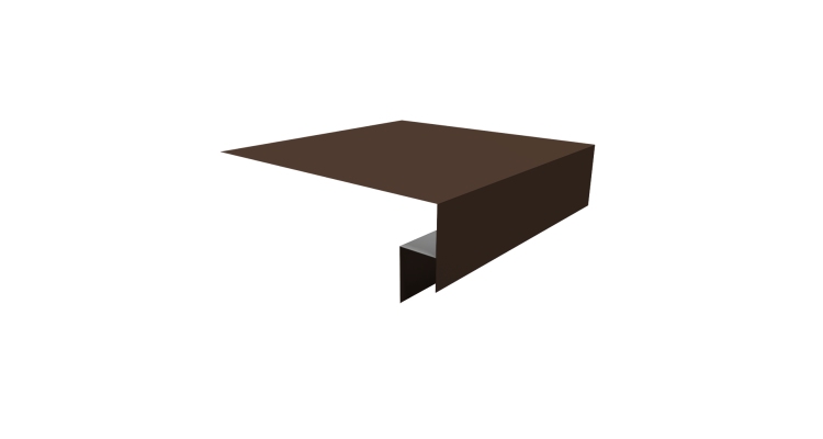 Планка околооконная сложная Блок-хаус new 200х50х27 0,45 Drap TX RAL 8017 шоколад (3м)