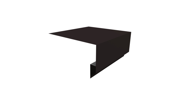 Планка околооконная сложная Блок-хаус new 250х75х27 0,45 Drap ST RAL 9005 черный (3м)