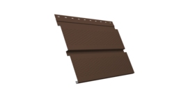 Софит металлический Квадро Брус с перфорацией 0,45 Drap с пленкой RAL 8017 шоколад