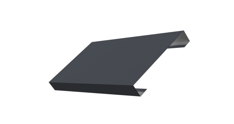 Ламель лицевая 125 забора жалюзи Texas 0.5 PurPro Matt 275 с пленкой RAL 7024 мокрый асфальт