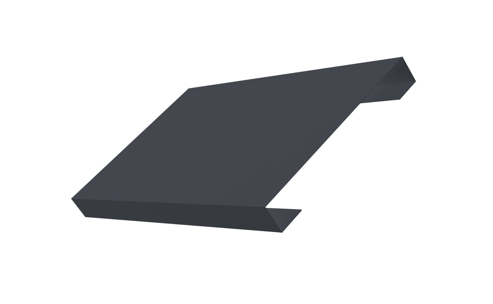 Ламель лицевая 150 забора жалюзи Texas 0.45 PE-Double с пленкой RAL 7024 мокрый асфальт