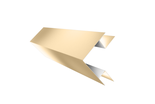 Планка угла внешнего сложного Экобрус Grand Line 0,45 PE с пленкой RAL 1014 слоновая кость (3м)