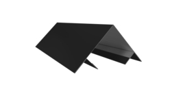 Планка угла внешнего составная верхняя 0,45 Drap TR RAL 9005 черный (2м)