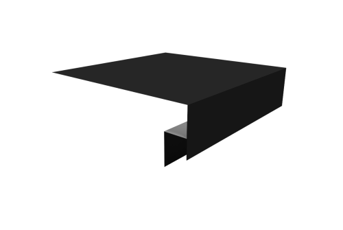 Планка околооконная сложная Экобрус Grand Line 200х50х25 0,45 PE с пленкой RAL 9005 черный (3м)