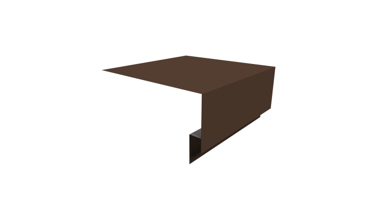 Планка околооконная сложная Экобрус Grand Line 200х75х25 0,5 Satin с пленкой RAL 8017 шоколад (3м)