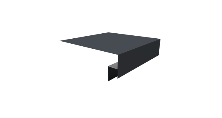 Планка околооконная сложная Экобрус Grand Line 250х50х25 0,45 Drap TX RAL 7024 мокрый асфальт (3м)