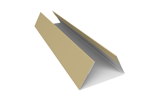 Планка стыковочная составная нижняя 0,45 PE с пленкой RAL 1014 слоновая кость (2м)