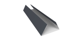 Планка стыковочная составная нижняя 0,5 Satin Matt RAL 7024 мокрый асфальт (2м)