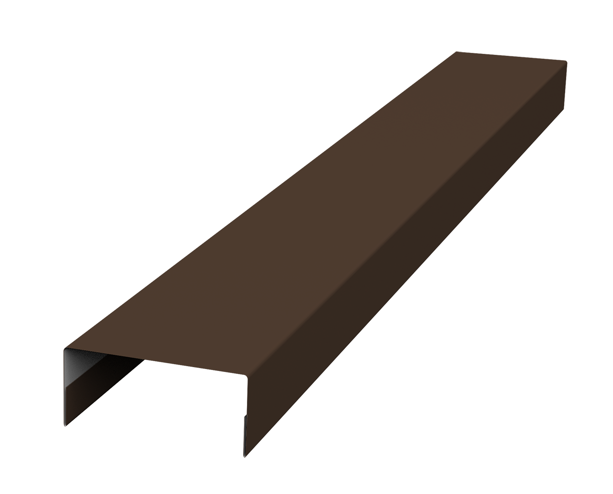 Ламель лицевая 125 забора жалюзи Texas стартовая/финишная для калиток и ворот 0.45 PE с пленкой RAL 8017 шоколад