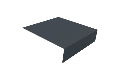 Планка околооконная простая 200х50 0,5 Satin с пленкой RAL 7024 мокрый асфальт (2м)