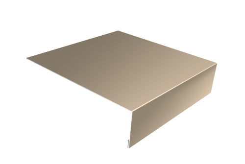 Планка лобовая/околооконная простая 190х50 0,45 PE с пленкой RAL 1015 светлая слоновая кость (3м)