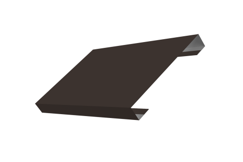 Ламель лицевая 150 забора жалюзи Texas стартовая/финишная для калиток и ворот 0.5 Drap TX RR 32 темно-коричневый