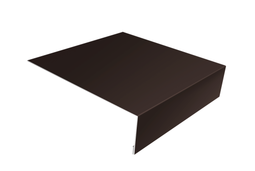 Планка лобовая/околооконная простая 190х50 0,5 Drap TX RR 32 темно-коричневый (3м)