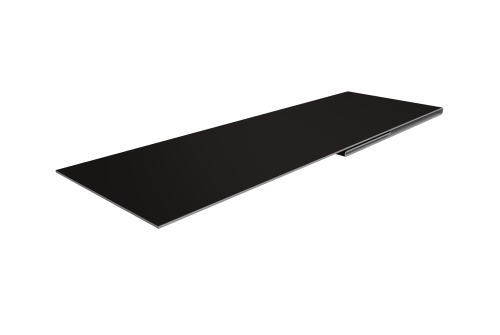 Планка финишная 48х25 0,5 Satin с пленкой RAL 9005 черный (3м)