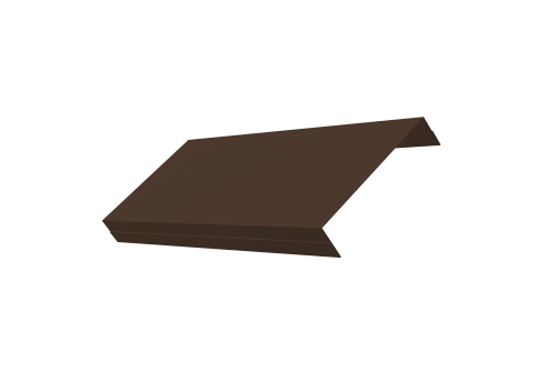 Ламель обратная 125 забора жалюзи Texas стартовая/финишная для калиток и ворот 0,45 PE-Double с пленкой RAL 8017 шоколад