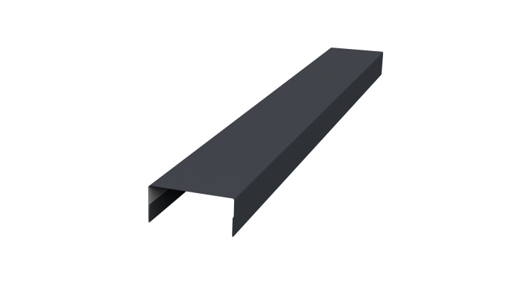 Крышка 30х20 жалюзи Texas 0,45 PE RAL 7024 мокрый асфальт (2м)