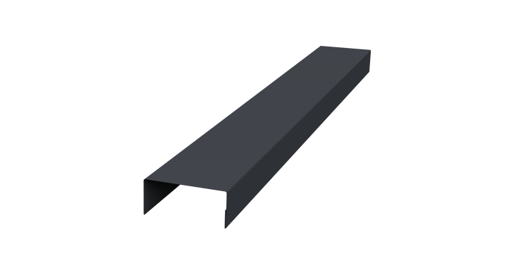 Крышка 45х20 жалюзи Texas 0,5 Rooftop Бархат RAL 7024 мокрый асфальт (2м)