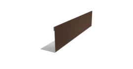 Нащельник 150 Texas 25х35 0,5 Rooftop Бархат RAL 8017 шоколад (L1,5)