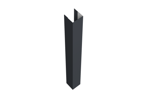 Стойка жалюзи Texas 0,45 PE RAL 7024 мокрый асфальт (2м)