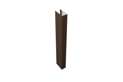 Стойка Texas для калиток и ворот 0,45 PE RAL 8017 шоколад (2м)