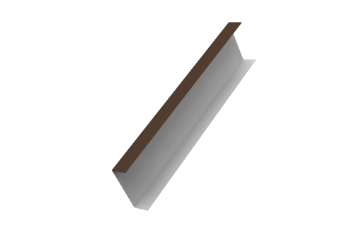 Декоративная накладка на столб универсальная 60х60 для забора жалюзи 0,7 PE RAL 8017 шоколад (2м)