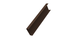 Декоративная накладка на столб универсальная 60х60 для забора жалюзи 0,45 Drap TwinColor RAL 8017 шоколад (1,8м)