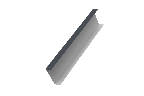 Декоративная накладка на столб универсальная 62х55 для забора жалюзи 0,7 PE RAL 7024 мокрый асфальт (3м)