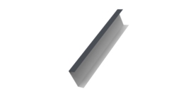 Декоративная накладка на столб универсальная 62х55 для забора жалюзи 0,5 Satin Matt TX RAL 7024 мокрый асфальт (1,8м)