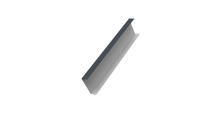 Декоративная накладка на столб универсальная 62х55 для забора жалюзи 0,5 Rooftop Бархат RAL 7024 мокрый асфальт (2,5м)