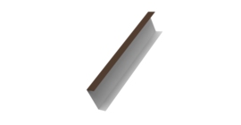 Декоративная накладка на столб универсальная 80х80 для забора жалюзи 0,7 PE RAL 8017 шоколад (2м)