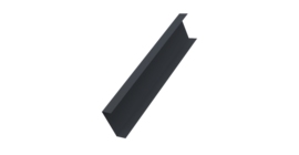 Декоративная накладка на столб универсальная 80х80 для забора жалюзи 0,45 Drap TwinColor RAL 7024 мокрый асфальт (2,5м)