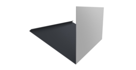 Планка примыкание верхнее к трубе фальц 0,45 Drap ST RAL 7024 мокрый асфальт (2м)