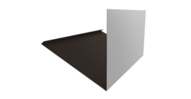 Планка примыкание верхнее к трубе фальц 0,5 Drap RR 32 темно-коричневый (3м)