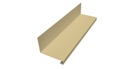Планка примыкание нижнее к трубе для Кликфальц Pro 0,45 PE с пленкой RAL 1014 слоновая кость (3м)