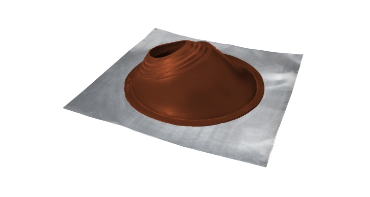 Проходной элемент MF угловой №3.1 (280-460мм) +185 EPDM (металлический неокрашенный фланец) терракот